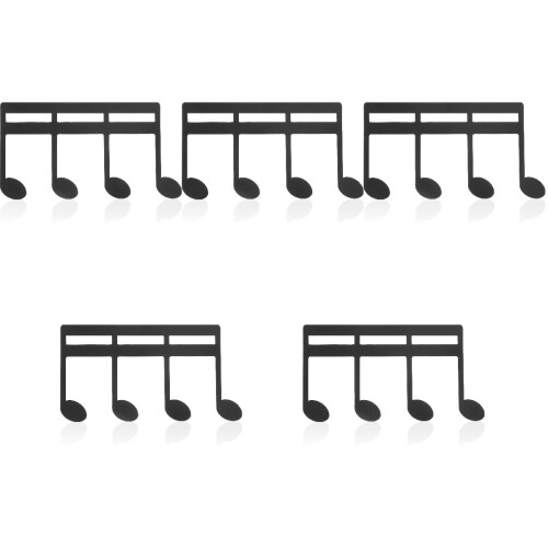 5Pièces Clip Métal Noir Pour Partition Portable Et Durable 2