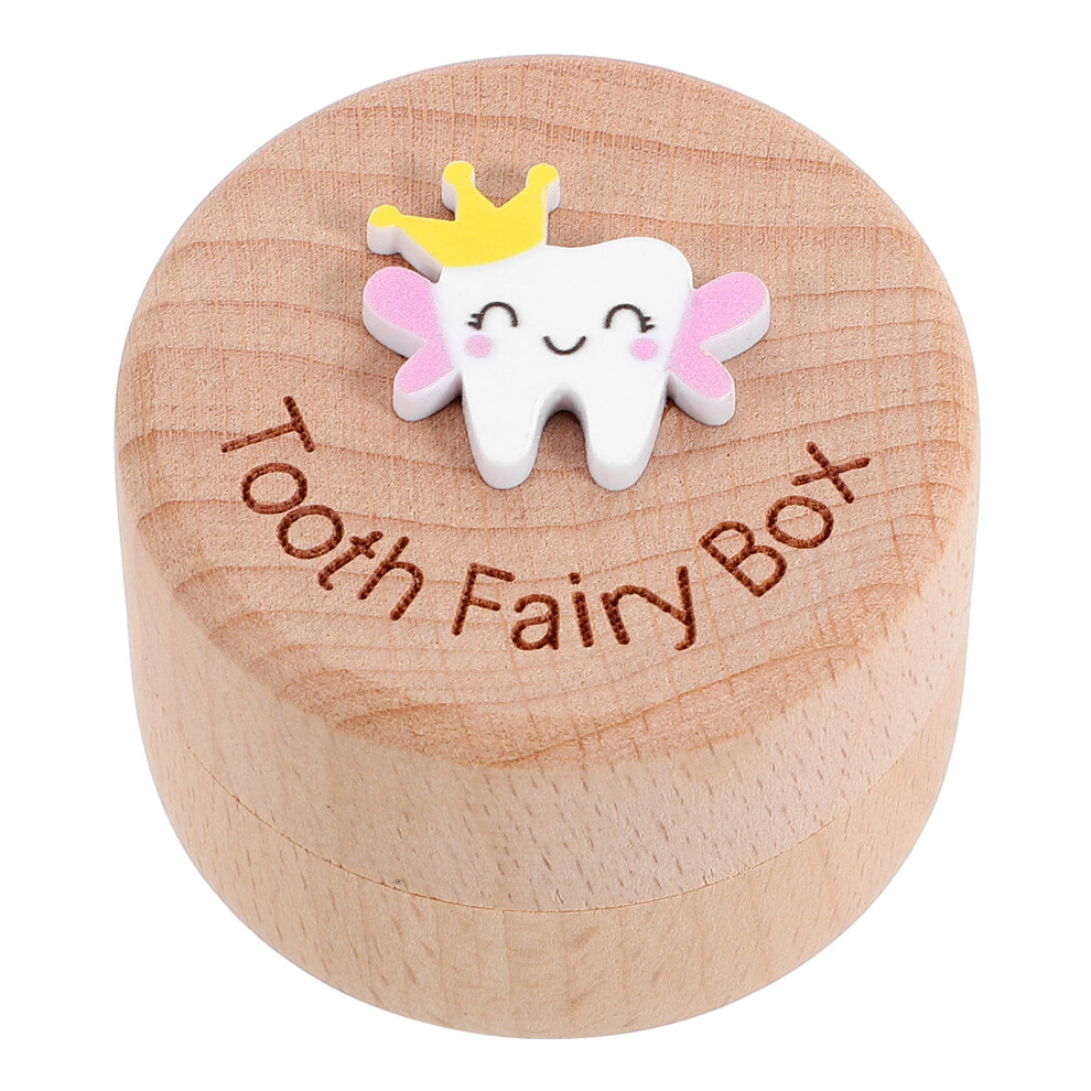 2Pcs Wooden Baby Teeth Keepsake Box For First Lost Tooth Collection Ohphcall