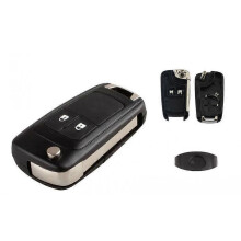 Replacement Key Case for OPEL VAUXHALL Insignia LS XIE, Shell Fob with 2 Buttons, Black