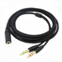 For Razer Earphone Audio Cable Headphone Adapter Splitter Headset Microphone for Razer Electra/kraken Pro 7.1 V2/hamme