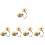 5Pcs Meditation Cymbals Copper Hand Bell 7