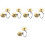 5Pcs Meditation Cymbals Copper Hand Bell 6