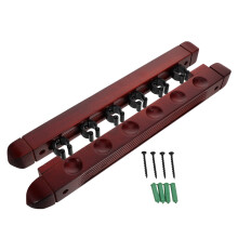 6 Pcs Wall Mounted Wood Pool Stick Rack For 6 Billiards Sticks