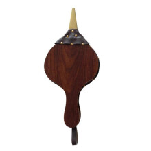 (L, wood) Outdoor Leather Tiger Bellows Barbecue Fan | Waterproof Manual Hand Air Fan | Traditional Wood Fire Blower