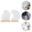 4 Pcs Makeup Mirrors With Wooden Base 5