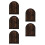 5Pcs Rustic Door Shape Light Switch Cover Outlet Plate Child Proofing 4