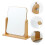 2Pcs Tabletop Mirror Wooden Rotating Adjustable Stand 10