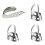 8 Pcs Adjustable Thumb Index Middle Finger Hollow Pick 1