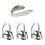 8 Pcs Adjustable Thumb Index Middle Finger Hollow Pick 10