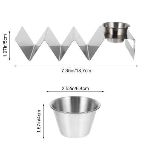 1 Set W-Förmiger Taco Halter Mit Gewürzschale 2