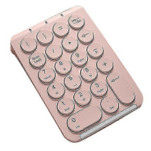 Wireless Number Pad Bluetooth Numeric Keypad Round Keycaps Numpad 22 Keys Rechargeable Number Keyboard(-pink) -New SZJR