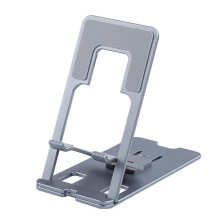 (Gray) Portable Tablet Stand Cradle Stable Heavy Duty Phone Holder For Tabletop Home