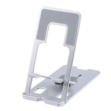 (Silver) Portable Tablet Stand Cradle Stable Heavy Duty Phone Holder For Tabletop Home