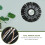 1Pc Straw Woven Retro Wall Mirror Pendant Hanging Mirror Black 8