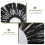 1Pc Straw Woven Retro Wall Mirror Pendant Hanging Mirror Black 11