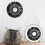1Pc Straw Woven Retro Wall Mirror Pendant Hanging Mirror Black 2