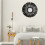 1Pc Straw Woven Retro Wall Mirror Pendant Hanging Mirror Black 9