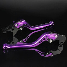 (Long Purple) For Royal Enfield Himalayan 400 Brake Clutch Lever Motorcycle Brake Clutch Levers 3D Aluminum Brake Clutch Lever