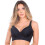(Black,38C)Women Deep Cup Bra Hide Back Fat Bra Full Back Coverage Push Up Sports Bra CN 1