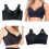 (Black,38C)Women Deep Cup Bra Hide Back Fat Bra Full Back Coverage Push Up Sports Bra CN 4