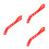 3Pcs Practical Carpentry Lever Tool Red Plastic Woodworking Accessory 7