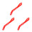 3Pcs Practical Carpentry Lever Tool Red Plastic Woodworking Accessory 4