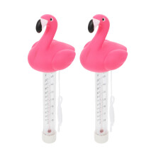 2Pcs Flamingo Shaped Floating Pool Thermometer For Indoors Outdoors