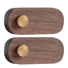 2Pcs Wooden Price Tag Holders Coffee Color Durable Sign Display Stands