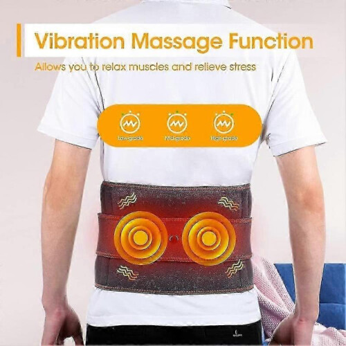 Heated Back Brace with Vibration Massage, Electric Lower Back Heating Pad Massager -CH-NEW 2
