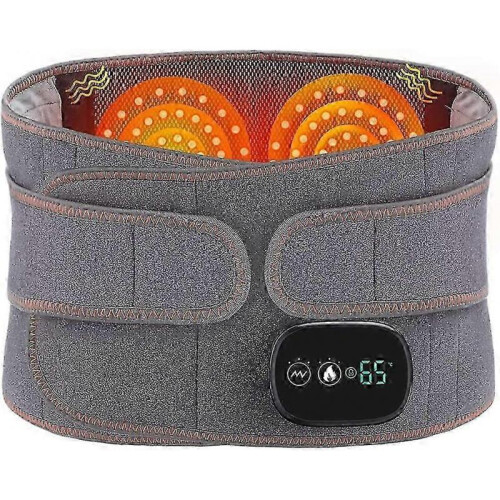 Heated Back Brace with Vibration Massage, Electric Lower Back Heating Pad Massager -CH-NEW