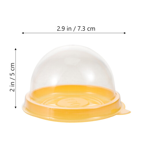 100Pcs Egg-Yolk Puff Wrapping Boxes Dessert Baking Containers 1