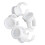 100Pcs Disposable Plastic Glue Holder Rings For Eyelash Extensions White 3