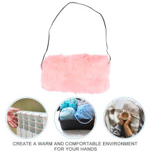 Pink Faux Fur Hand Muff Winter Warm Muff for Ladies Cold Weather