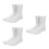 6 Pcs Five-Toe Mannequin Foot Display Stand Plastic White 6