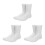 6 Pcs Five-Toe Mannequin Foot Display Stand Plastic White 9