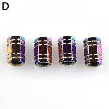 (D) Car Tire Valve Stem Caps Bolt-in Aluminum Theftproof Valves Caps Car Wheel Tires Valves Tyre Stem Air Caps 4pcs
