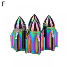 (F) Car Tire Valve Stem Caps Bolt-in Aluminum Theftproof Valves Caps Car Wheel Tires Valves Tyre Stem Air Caps 4pcs