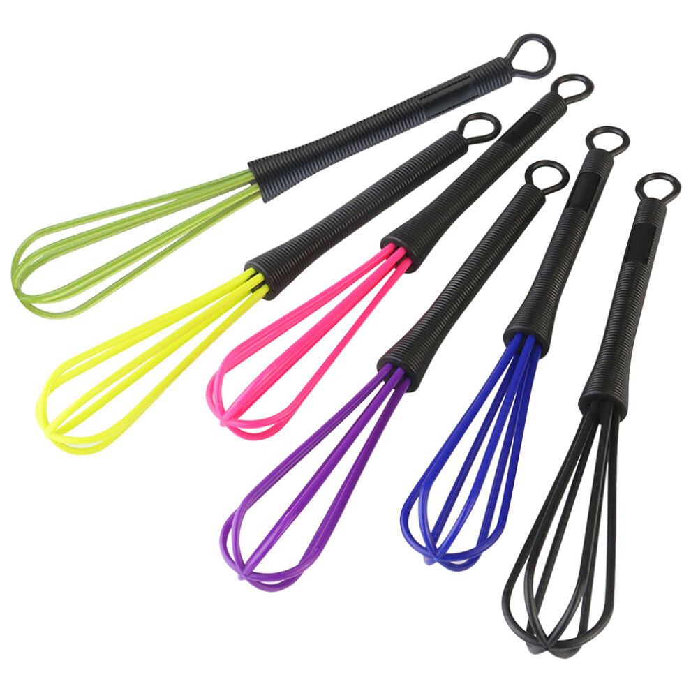 Artibetter 6Pcs Plastic Dye Balloon Whisk For Hair Salon Use (Random Color)