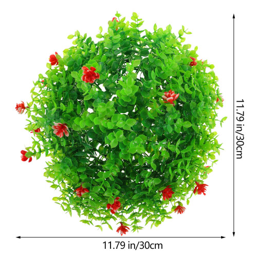 Artificial Topiary Ball Hanging Decorative Eucalyptus Plastic Plant 2