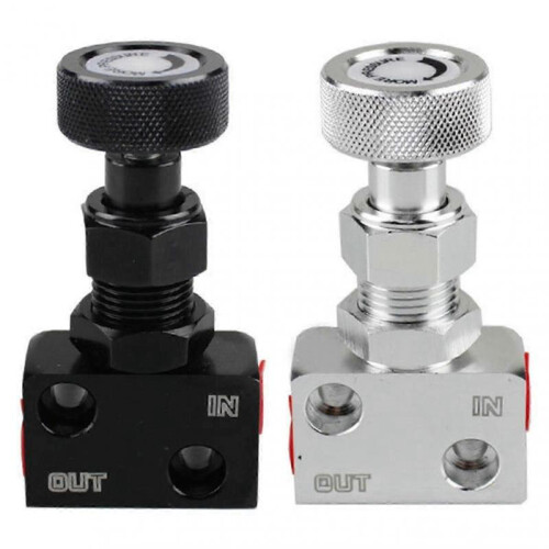 (Black) Brake Proportion/distribution Valve Screw-type Adjustable Prop Bias Adjuster 1