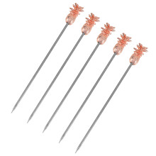 5Pcs Stainless Steel Cocktail Fruit Forks Rose Gold