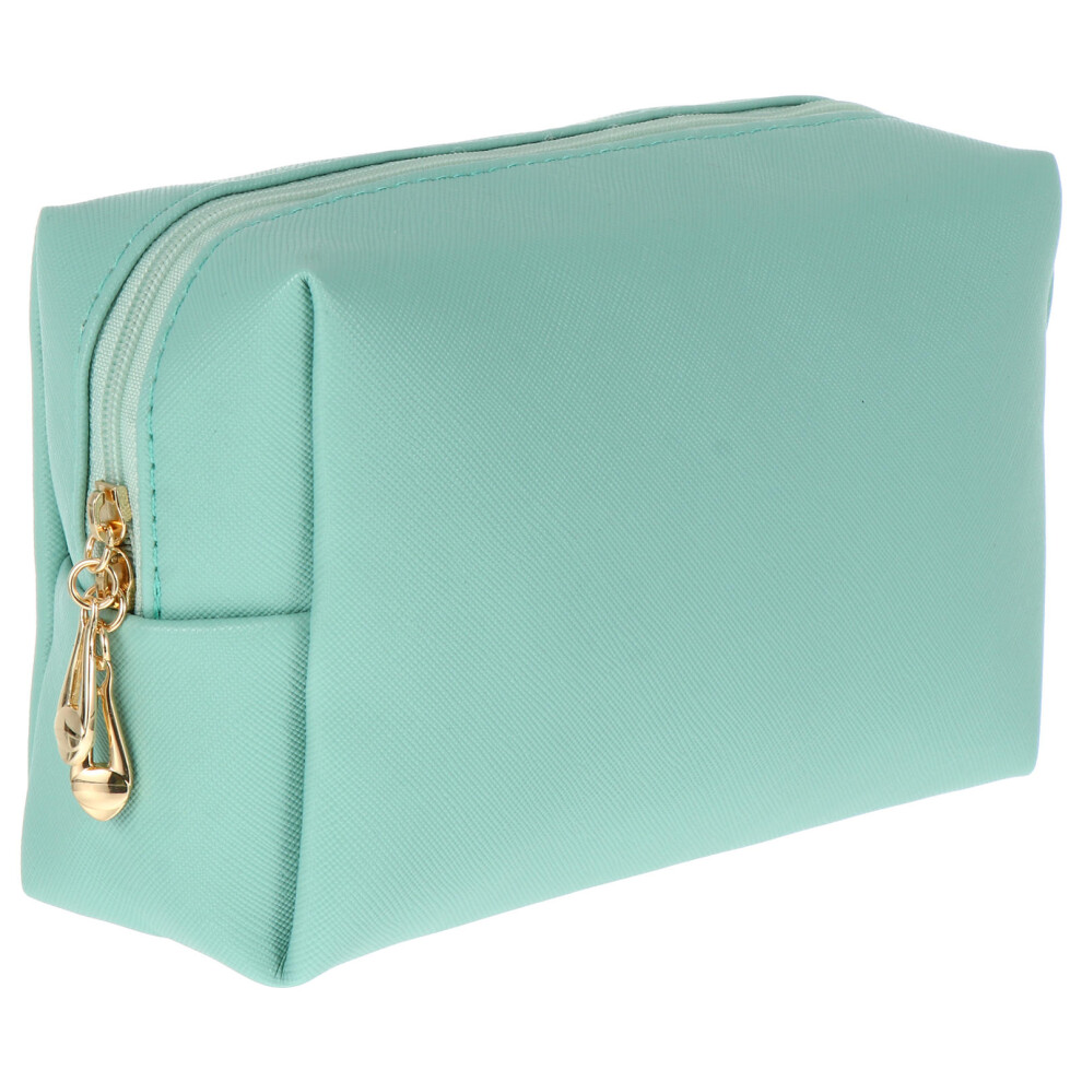 Aboofan Green 1Pc Lightweight Pu Cosmetic Bag Travel Wash Storage Pouch
