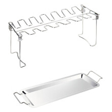 Chicken Leg Wing Rack Stainless Steel Roaster Stand With Drip Tray