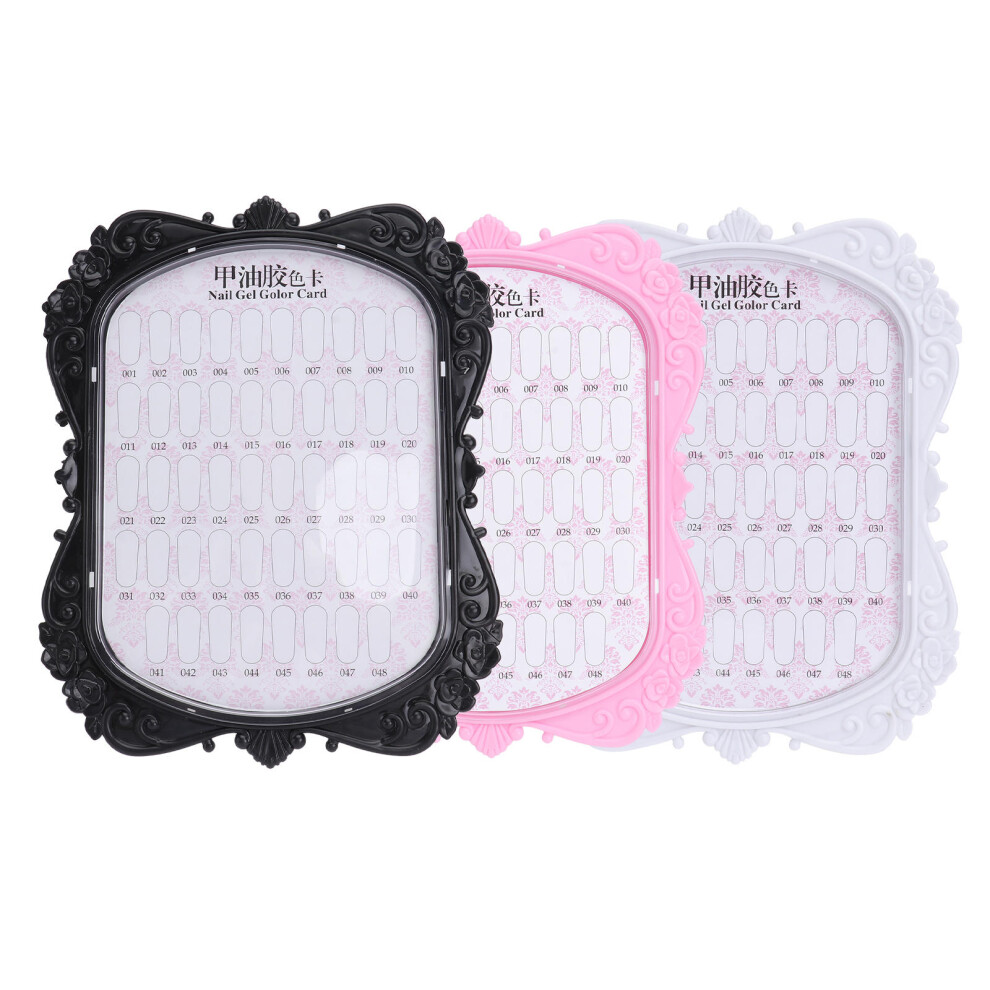 Aboofan 3Pcs Fake Nails Display Boards Nail Charts