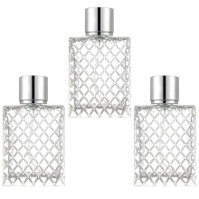 3Pcs Refillable Glass Perfume Containers White for Elegant Vanity Use
