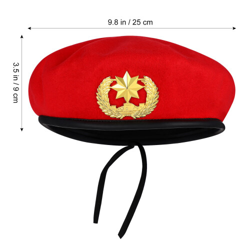 Beret Hat Vintage Woolen Eight-Pointed For Party Performance 1