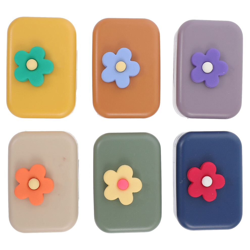 Aboofan 6Pcs Lens Cases Eye Care Boxes Lens Containers (Assorted Color)