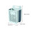 1Pc Blue Plastic Home Storage Basket Wall-Mounted Foldable Organizer 2