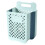 1Pc Blue Plastic Home Storage Basket Wall-Mounted Foldable Organizer 3
