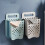 1Pc Blue Plastic Home Storage Basket Wall-Mounted Foldable Organizer 8
